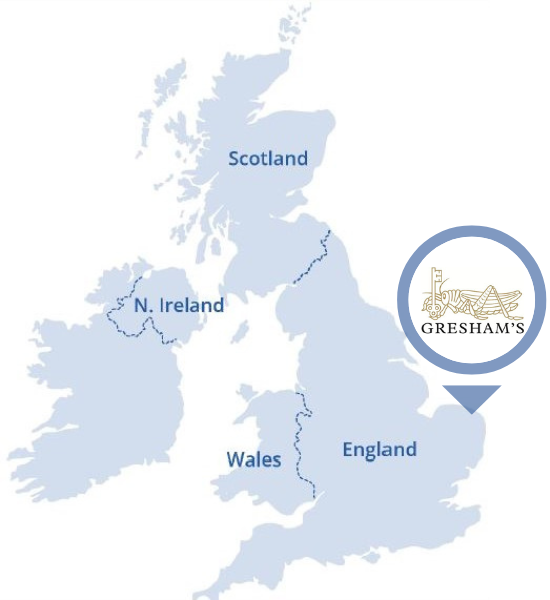 Greshams-boarding-school-UK-map-location