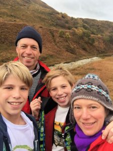 Host Family out hill walking