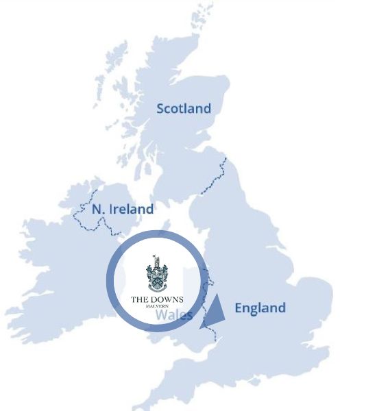 The-Downs-Malvern-boarding-school-uk-map-location