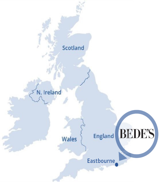 Bedes boarding school UK map location